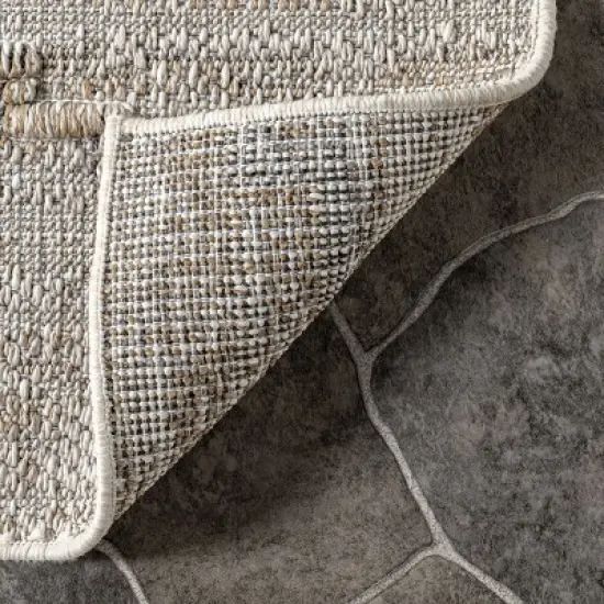 Nuloom Izetta Geometric 5x8 Indoor/Outdoor Area Rug for Living Room Patio Deck Front Porch Kitchen, Beige/Tan image {6}