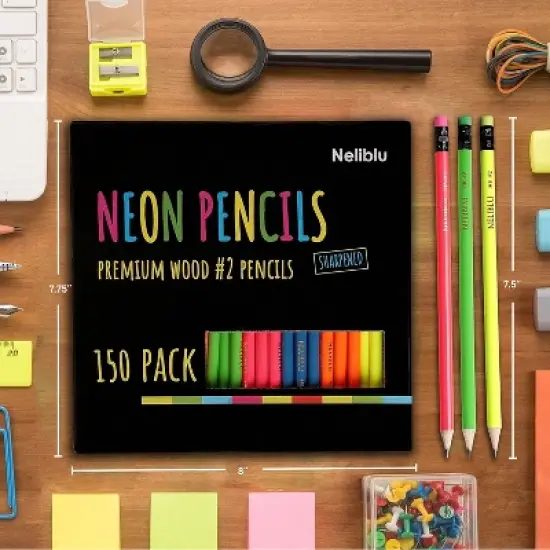 Neliblu Premium Quality Pencils In Bulk - 150 Pieces image {2}