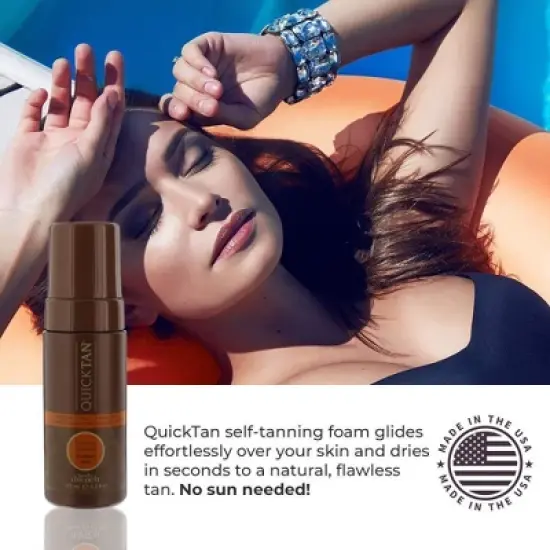 Body Drench Quick Tan Mousse | Bronze Tint | Tinted Formulas | Natural Looking Sunless Tanning| No Sun Needed - Medium Dark (4.2 oz) image {3}