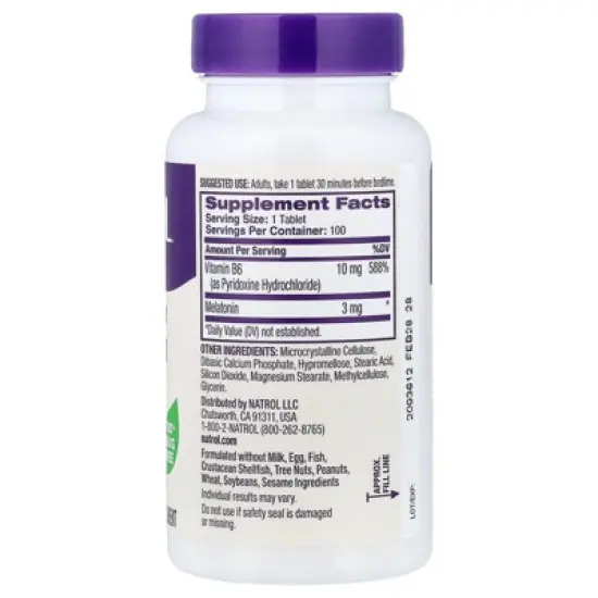 Natrol Melatonin, Time Release, 100 Tablets image {1}