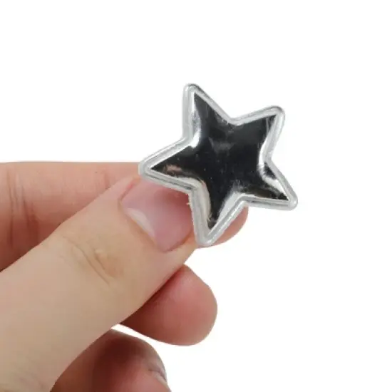 Unique Bargains Star Shoelace Charms Silver Tone 1 Pair image {2}