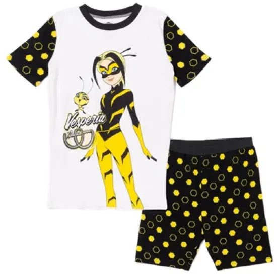Miraculous Vesperia Girls Pajama Shirt and Shorts Sleep Set Little Kid to Big Kid image {9}