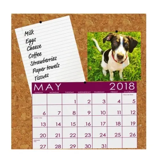 Flipside Products Cork Tiles, 6" x 6", Set of 4 image {1}