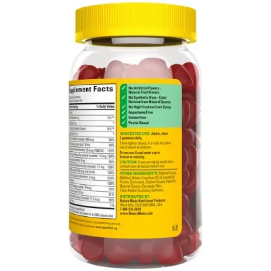 Nature Made Zero Sugar Multivitamin Sugar Free Gummies - 90ct image {8}