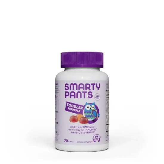 SmartyPants Toddler Formula Multivitamin Gummies - Grape, Blueberry, & Orange - 70ct image {1}