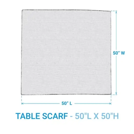 Split P Magnolia Floral Table Scarf 50''X50'' image {3}
