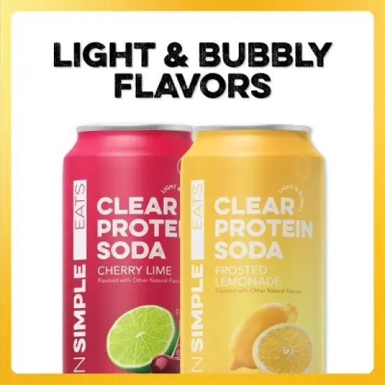 Clean Simple Eats Clear Protein Soda Frosted Lemonade Cans - 4pk/16 fl oz image {4}
