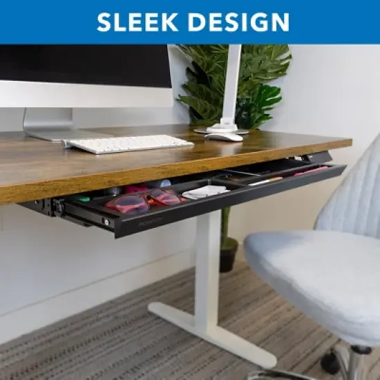 Mount-It! Under Desk Storage - Deep Under Desk Drawer Organizer - Standing Desk Drawer Attachment - 25.8" Width Under Desk Storage Drawer - Black image {5}