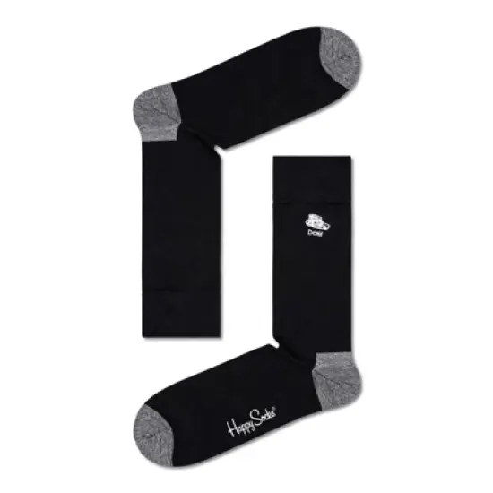 Happy Socks Adult 4pk Black and White Socks Gift Set image {1}