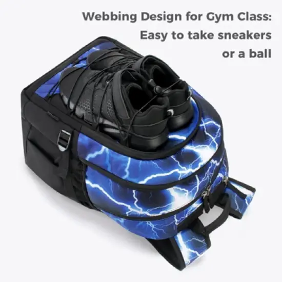 Backpack for Boys, Camo School Backpack for Teen Boys Kids Large Bookbag 18 Inch, Blue image {3}