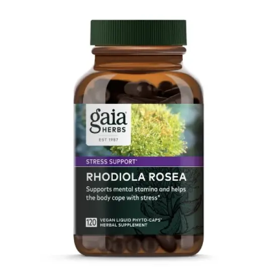 Gaia Herbs Rhodiola Rosea - Stress Support Supplement Traditionally for Supporting Healthy Stamina and Endurance - 120 Vegan Liquid Phyto-Capsules image {9}