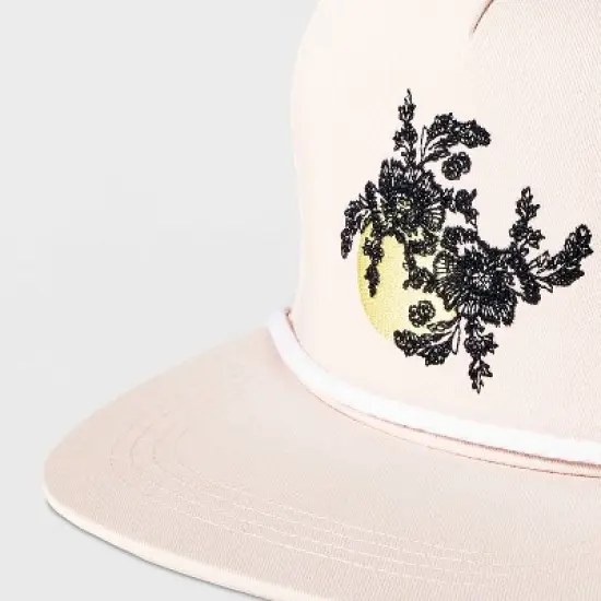 Houston White Floral Baseball Hat - Pink image {3}