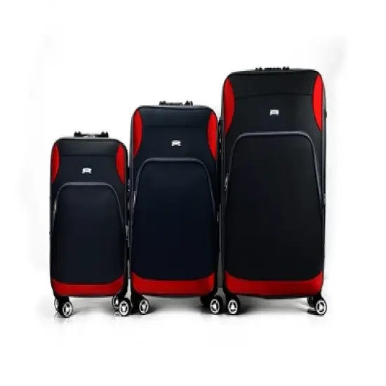 Letty Soft Shell Lightweight Expandable 360 Dual Spinning Wheels Combo Lock 28", 24", 20" 3 Piece Luggage Set image {1}