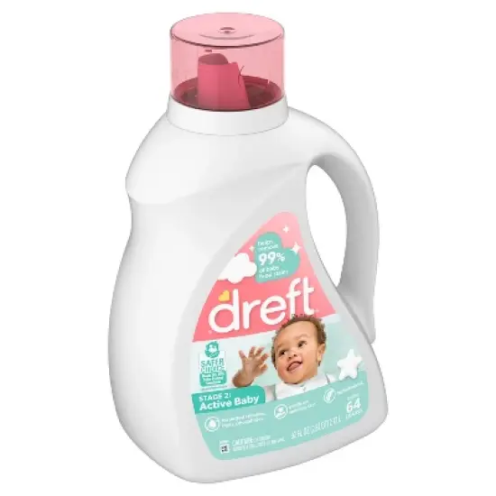 Dreft Stage 2: Active Baby Liquid Laundry Detergent image {1}