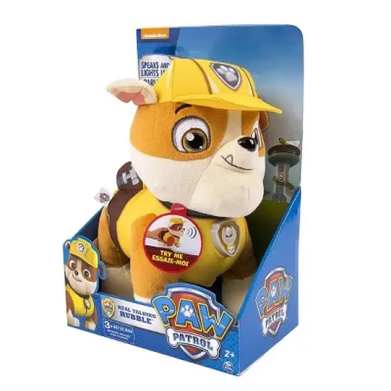 PAW Patrol Deluxe Talking Plush Rubble image {1}