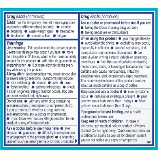Midol Complete Multi-Symptom Relief, Maximum Strength, Caplets,16 Count image {1}