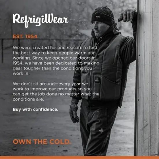RefrigiWear Men's Iron-Tuff Water-Resistant Insulated Vest -50F Cold Protection image {5}
