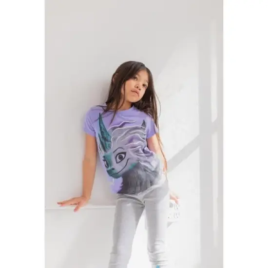 Disney Vampirina Raya and the Last Dragon Princess Lion King Winnie the Pooh Sisu Simba Girls T-Shirt and Leggings Outfit Set Little Kid to Big Kid image {1}