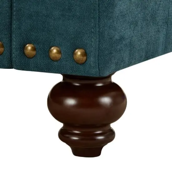 Upholstered 3 Seat/Loveseat/1 Seat Sofa Couches with Nailhead Accents, Scrolled Armrests, and Turned Legs-ModernLuxe image {6}