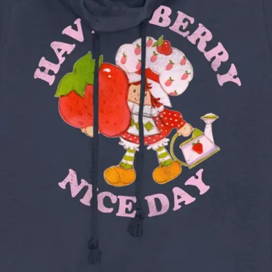 Junior's Strawberry Shortcake Berry Nice Day Cowl Neck Sweatshirt image {1}