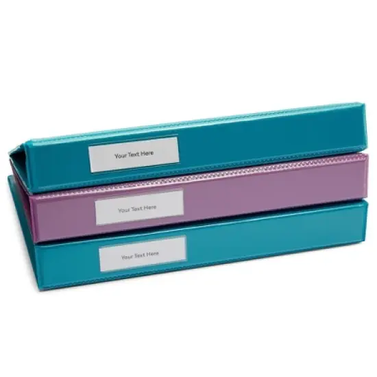 Juvale 120 Pack Clear Binder Spine Label Holder Stickers with 126 White Inserts, Self-Adhesive Pocket Sleeves for Office, Business Supplies, 1x3 In image {5}