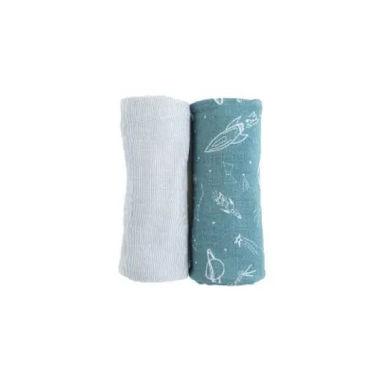 Red Rovr Organic Cotton Muslin Swaddle Blanket - 2pk image {18}