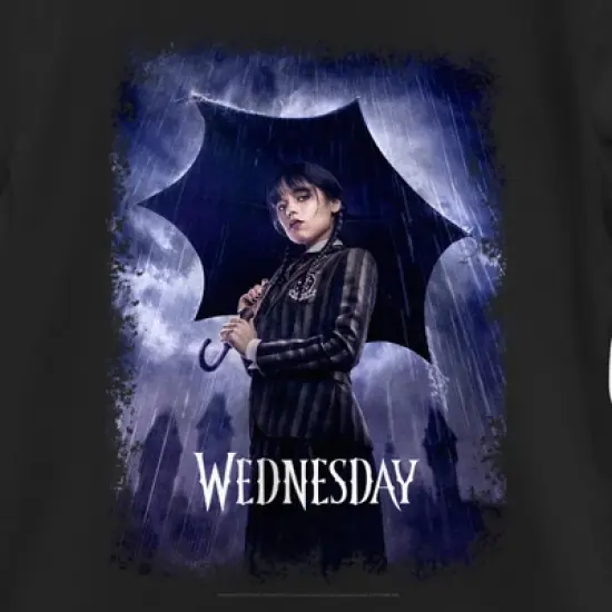Girl's Wednesday Character Poster T-Shirt image {1}