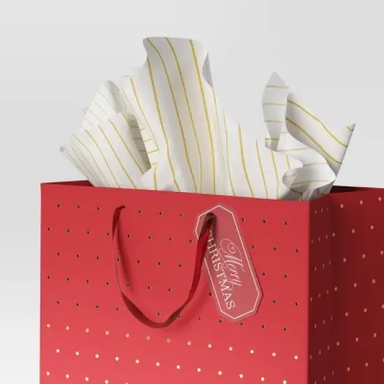 8ct Christmas Tissue Paper Gold/White - Wondershop&trade; image {1}