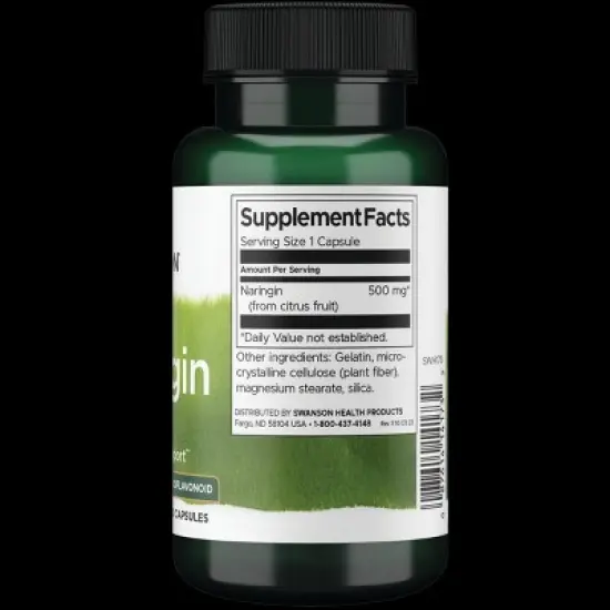 Swanson Dietary Supplements Naringin - Citrus Bioflavonoid 500 mg 60 Caps image {1}