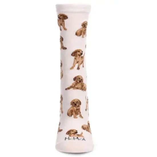 Memoi Golden Retriever Bamboo Blend Crew Socks image {1}