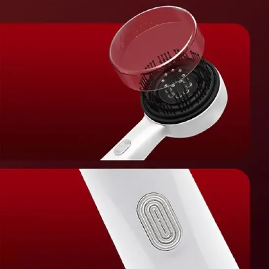 Oil Dispensing Massage Brush with Red Light Therapy image {3}