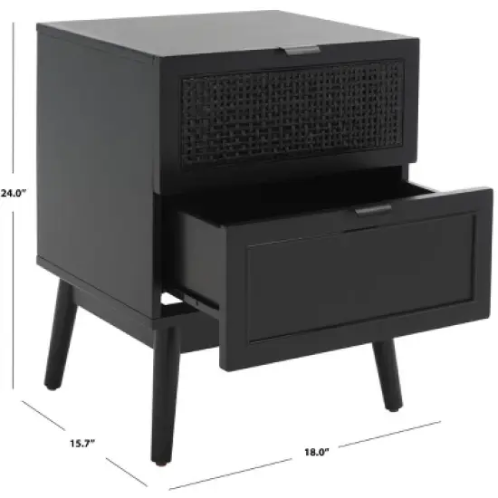Baisley 2 Drawer Rattan Night Stnd - NST5003 - Safavieh image {10}