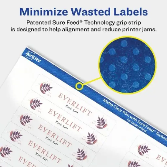 Avery Matte Clear Labels,  5/8" x 3" Rectangle image {3}