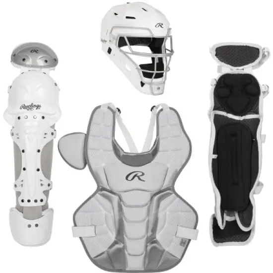Rawlings Adult Renegade Custom White & Silver Model Catcher's Set image {1}