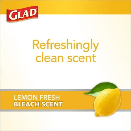 Glad Small Drawstring Trash Bags - Clorox Lemon Fresh - 4 Gallon image {3}
