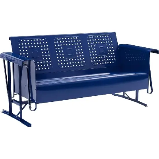 HomeStock Bates Outdoor Metal Sofa Glider image {6}