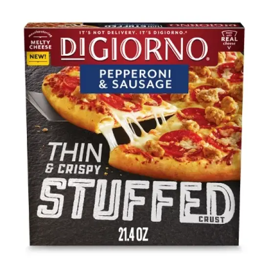 DiGiorno Thin & Crispy Stuffed Crust Pepperoni & Sausage Frozen Pizza - 21.4oz image {10}