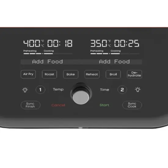 Instant Pot 8qt Vortex Plus Dual Basket Air Fryer with ClearCook Windows: 1700W, 8-Quart Capacity, Black, Airfryer Sale image {3}