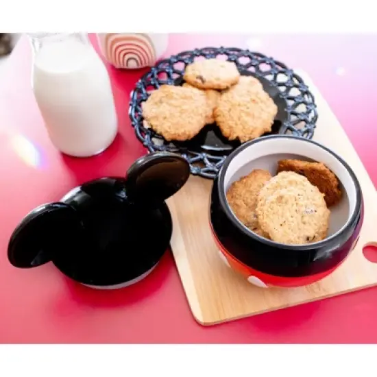 Silver Buffalo Disney Mickey Mouse Ceramic Snack Jar Container With Lid | 6 Inches Tall image {4}