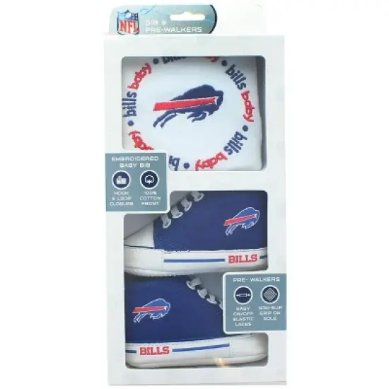 MasterPieces Inc Buffalo Bills NFL 2-Piece Baby Gift Set | Bib & Pre-Walkers image {3}