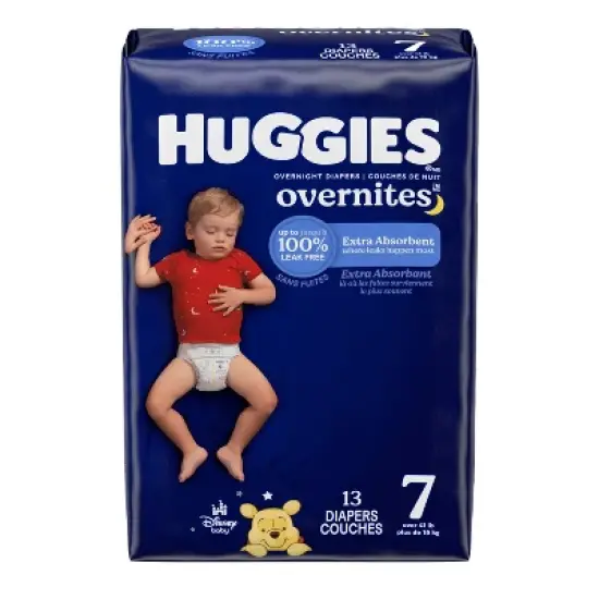 Huggies Overnites Diapers Jumbo Pack - Size 7 - 13ct image {1}