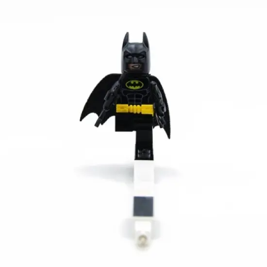 LEGO Gel Pen Black Ink Super Heroes Batman with Bonus Keychain Light image {1}