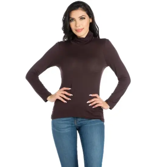 24seven Comfort Apparel Womens Classic Long Sleeve Turtleneck image {6}