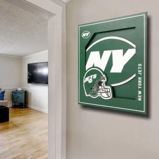 NFL New York Jets 3D Logo Series Wall Art - 12"x12" image {2}