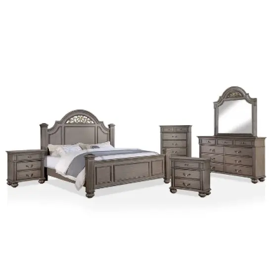 6pc Pennings Traditional Bedroom Set Gray - HOMES: Inside + Out image {28}