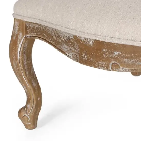 Set of 2 Andrea French Country Wood Upholstered Dining Armchairs - Christopher Knight Home image {9}