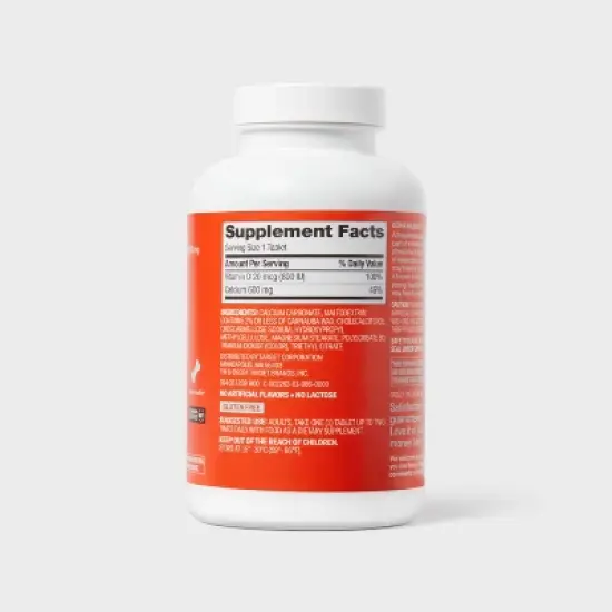 Calcium and Vitamin D3 Dietary Supplement Tablets - up&up&trade; image {2}