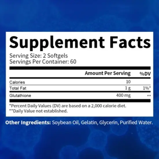 Alliwise L-Glutathione 400mg Softgels, Antioxidants & Immune Support, 60ct image {1}