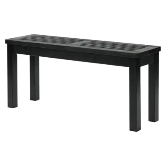 Karl Home | 40-Inch Solid Wood Backless Outdoor Bench image {3}