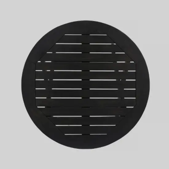 Hillside 3pc Wood and Wicker Foldable Bistro Set  Dark Gray/Brown - Christopher Knight Home image {5}